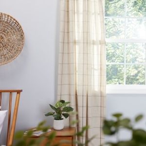 95-in Plaid Curtains set of 2 panels